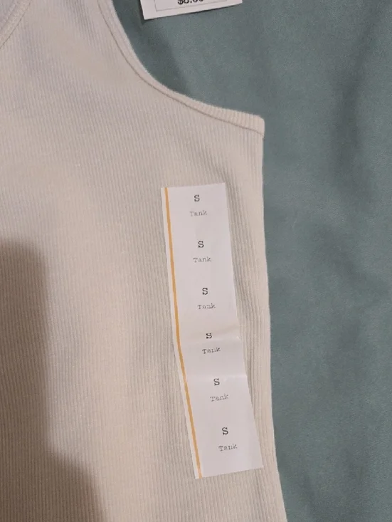 Target (A New Day) Cream Ribbed Tank NWT - Picture 3 of 4